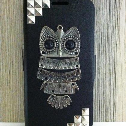 Iphone 5 Case, Iphone 5s Case Wallet Case, Owl..