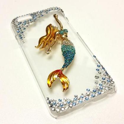 Bling Mermaid Iphone 6 Clear Hard Case, Cute..