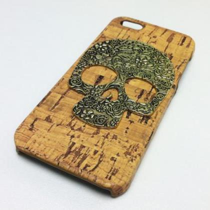 Iphone 5s Case Cover, Skull Wood Texture Iphone 5..