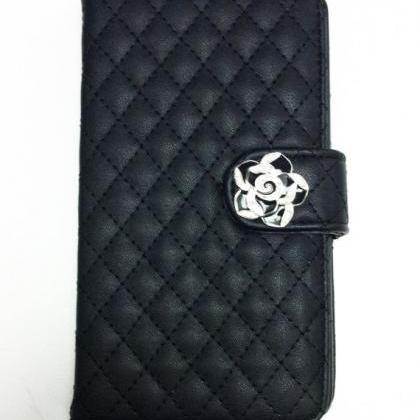 Quilted Leather Samsung Galaxy Note 3 Wallet Case..