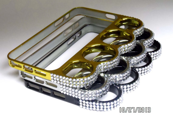 Aluminum Brass Knuckle Bumper,metal Knuckle Case for iPhone 6